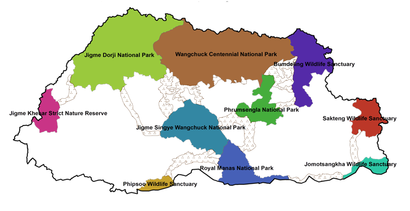 Protected Areas And Biological Corridors Of Bhutan | Bhutan Biodiversity